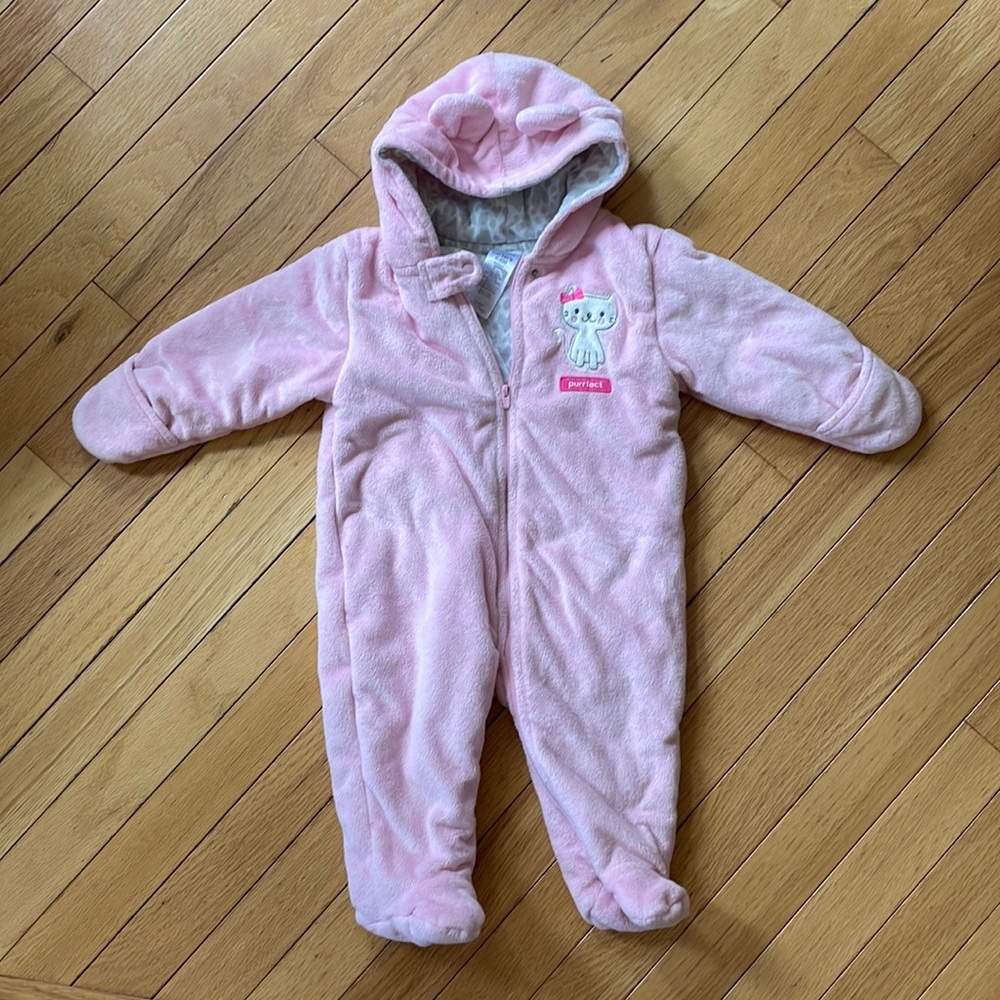 Carter’s Pink bunting suit- gently used
